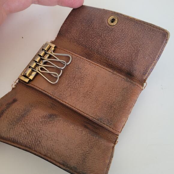 Authentic Louis Vuitton Monogram Multicles 4 Key Hooks Case Brown Small 2000 - Picture 3 of 9